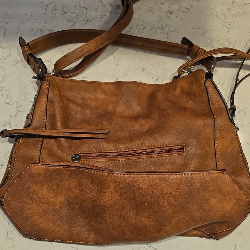 Soft Faux Leather Handbag Large Capacity Tote Bag Hobo Purse Retro Shoulder Bag